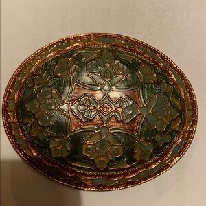 Vintage Brass Enamel Belt Buckle